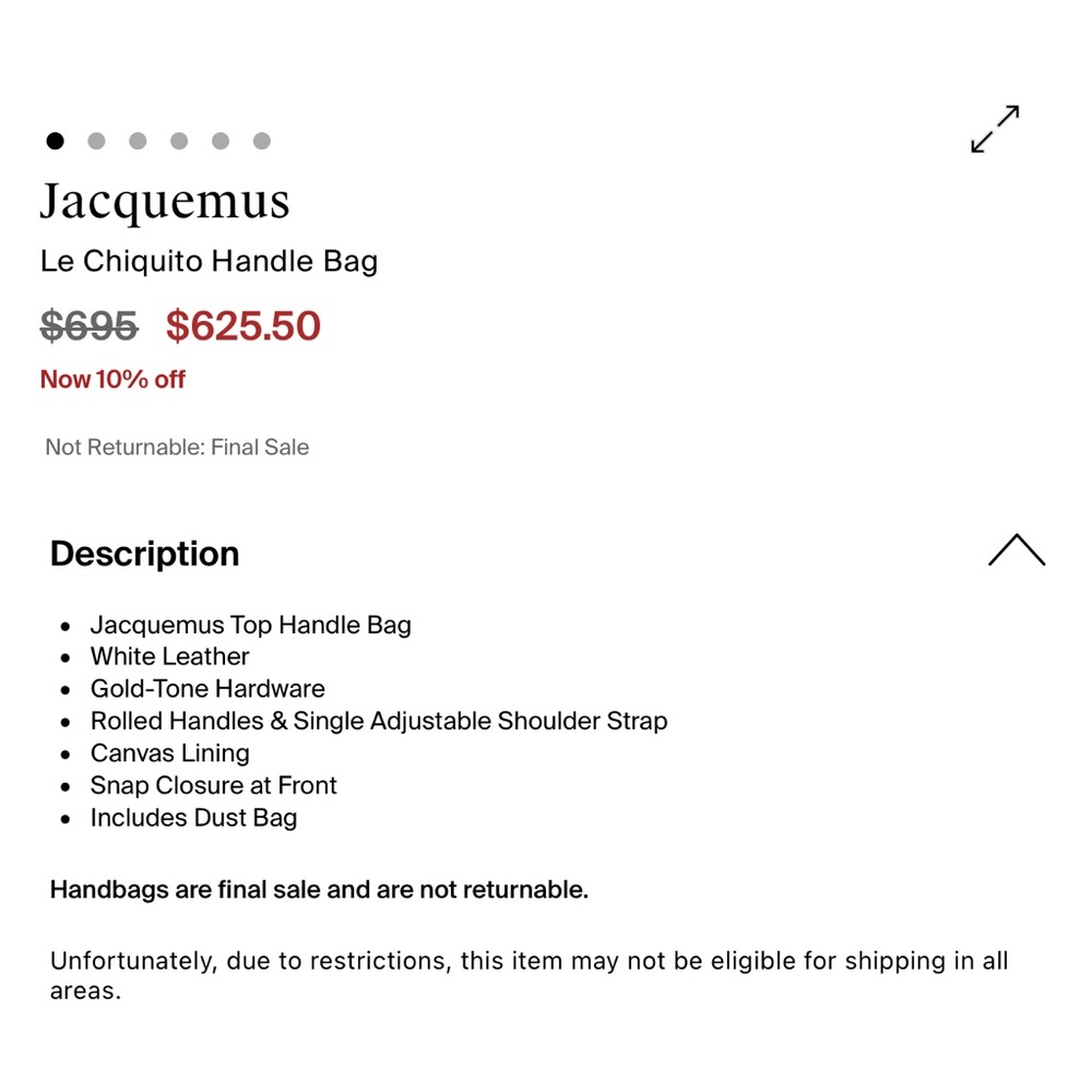 Jacquemus Elegant White Mini Bag - Picture 9 of 11